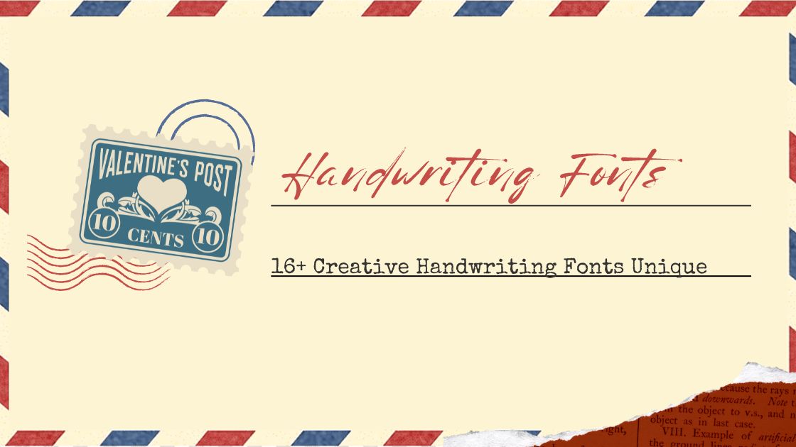 16+ Creative Handwriting Fonts Unique