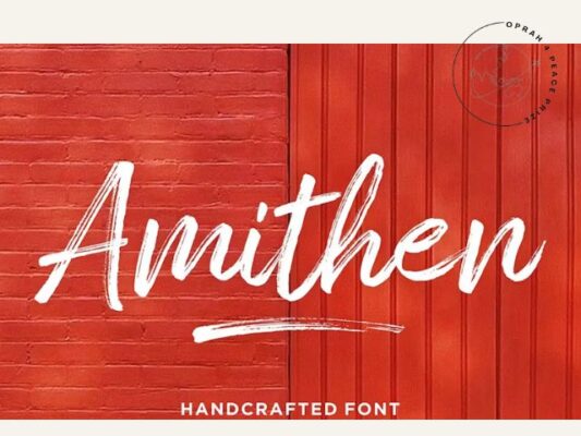  Amithen Creative Font Letters