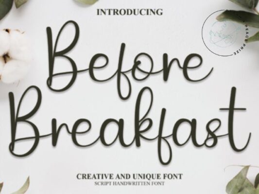 Before Breakfast Font