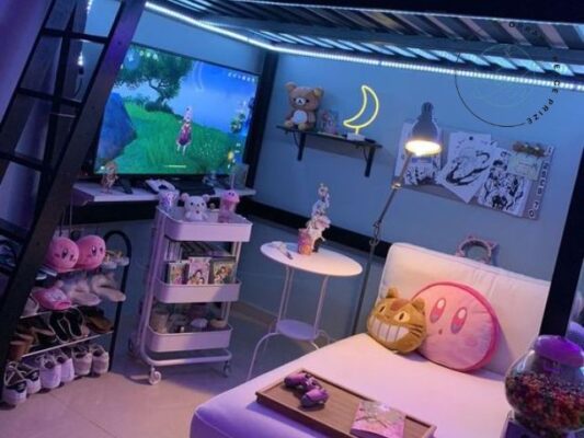 Twin Anime Bedroom Design